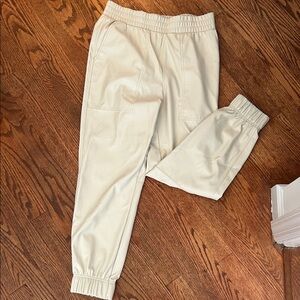 Calia Beige Athletic leather pants